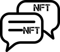 ícones nft logotipo nft ilustração vetorial nft vetor