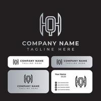letter hq contorno logotipo, adequado para qualquer empresa ou identidade pessoal. vetor