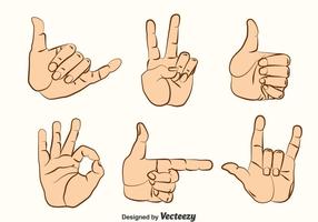 Conjunto de vetores de gestos de mão
