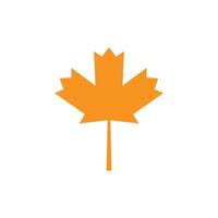 eps10 laranja vector maple leaf abstrato sólido ícone isolado no fundo branco. símbolo da bandeira canadense em um estilo moderno simples e moderno para o design do seu site, logotipo e aplicativo móvel