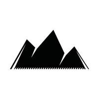 montanhas retrô vintage para camping. pode ser usado como emblema, logotipo, crachá, etiqueta. marca, pôster ou impressão. arte gráfica monocromática. vetor