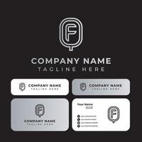 letter qf contorno logotipo, adequado para qualquer empresa ou identidade pessoal. vetor