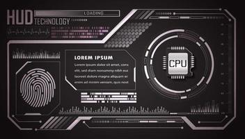 fundo de tecnologia hud moderno vetor