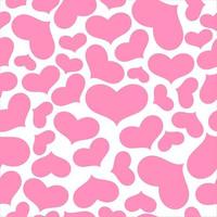 corações rosa em branco padrão sem costura