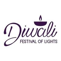 diwali festival de letras de luz vetor