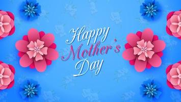 feliz dia das mães em fundo de flores vetor