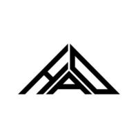 tinha design criativo de logotipo de carta com gráfico vetorial, tinha logotipo simples e moderno em forma de triângulo. vetor