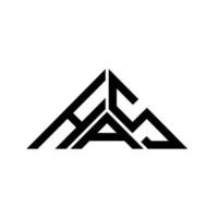 tem design criativo de logotipo de carta com gráfico vetorial, tem logotipo simples e moderno em forma de triângulo. vetor