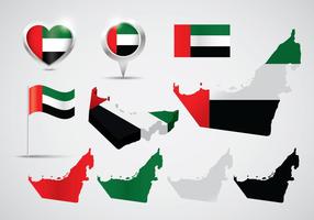 Vetores do mapa dos EAU