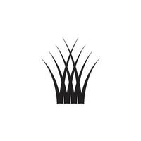 ícone de planta de grama, ilustração de estilo plano de vetor de ícone de jardim