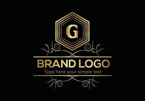modelo de logotipo de luxo de letra inicial em arte vetorial para restaurante, hotel, heráldica, joias, moda e outras ilustrações vetoriais. vetor