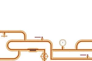 sistema de conexão de tubos de cobre vetor