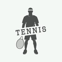 cartaz motivacional de tênis ou esporte vintage com inspiração em estilo retrô. ilustração vetorial vetor