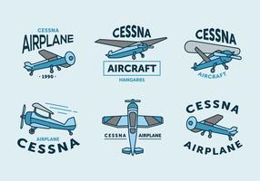 Vintage cessna logo pack de vetores