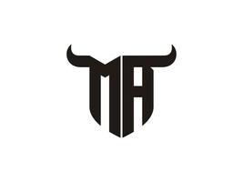 design inicial do logotipo do ma bull. vetor