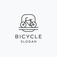 modelo de design plano de ícone de logotipo de bicicleta vetor