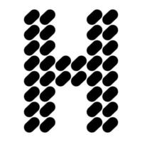design de logotipo simples letra h. vetor