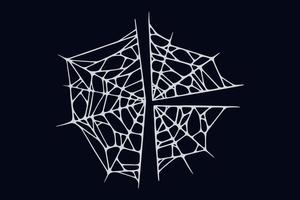 conjunto de teia de aranha isolado no fundo preto. teias de aranha assustadoras de halloween. ilustração vetorial vetor