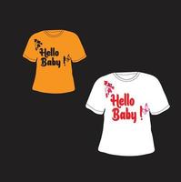 modelo de design de camiseta de bebê vetor