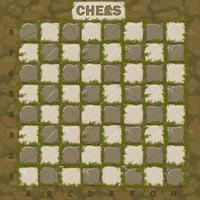 tabuleiro de xadrez de pedra na textura do solo para jogo 2d. tabuleiro de xadrez vetorial. fundo vetorial vetor