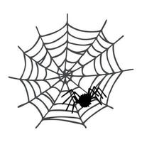 ilustração de teia de aranha desenhada de mão simples. clipart fofo de gossamer. doodle de halloween para impressão, web, design, decoração, logotipo vetor