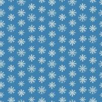padrão sem emenda de vetor de flocos de neve fofos. flocos de neve de natal em fundo azul.