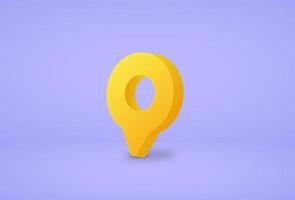 ilustrações modernas de pinos 3d. ponteiro de localização do mapa. ícone de navegação para web, banner, logotipo ou crachá. vetor