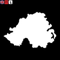 Irlanda do Norte, mapa da região do Reino Unido. ilustração vetorial. vetor