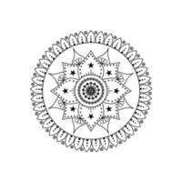 padrão de mandala de flores circulares para henna, mehndi, tatuagem, decoração. ornamento decorativo em estilo étnico oriental. página do livro para colorir. esboço doodle mão desenhada ilustração vetorial. vetor