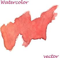 mancha de textura aquarela de tons de vermelho em transição suave. pincel pinceladas elemento de design de vetor de fundo.