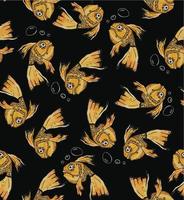 personagem de peixinho dourado. amarelo dourado colorido. e ilustração vetor