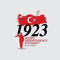 dia da independência da turquia, 29 de outubro de 1923 vetor