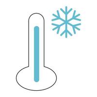 ilustração de ícone de termômetro de frio vetor