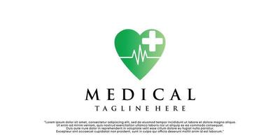 design de logotipo médico com vetor premium de logotipo simples de conceito