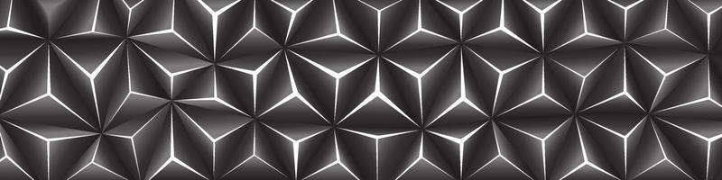 polígono preto luz branca tecnologia futurista banner design ilustração vetorial abstrato vetor