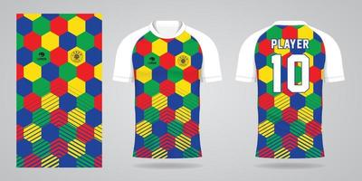 modelo de design de esporte de camisa de futebol vetor