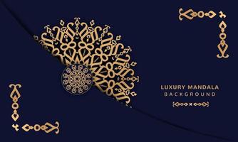 fundo de mandala de luxo, fundo de mandala de luxo dourado padrão arabesco árabe estilo oriental islâmico. mandala decorativa de estilo ramadã. mandala para impressão, pôster, capa, folheto, panfleto, banner vetor