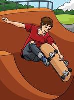 ilustração de desenhos animados coloridos de esporte de skate vetor