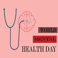 design do dia mundial da saúde mental que pode ser usado em projetos vetor