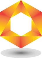 elementos de design de logotipo de redemoinho de hexágono abstrato vetorial vetor