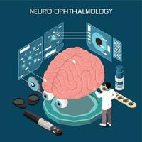 composição isométrica de neurociência vetor