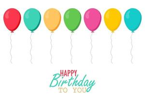 balões coloridos de aniversário vetor