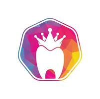 rei dental logotipo projeta vetor de conceito. símbolo do logotipo de saúde dental.