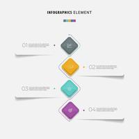 infográfico de negócios colorido etapas design plano vetor