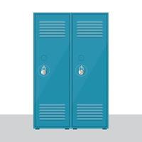 armário escolar de metal fechado isolado vetor