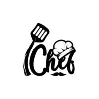 logotipo de vetor de comida de restaurante chef