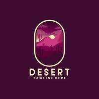 ilustração vetorial de logotipo do deserto vetor