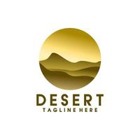 ilustração vetorial de logotipo do deserto vetor