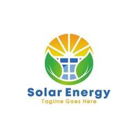 logotipo de vetor de energia do painel solar