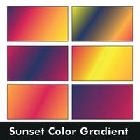 design de paleta de gradiente de cor do pôr do sol vetor